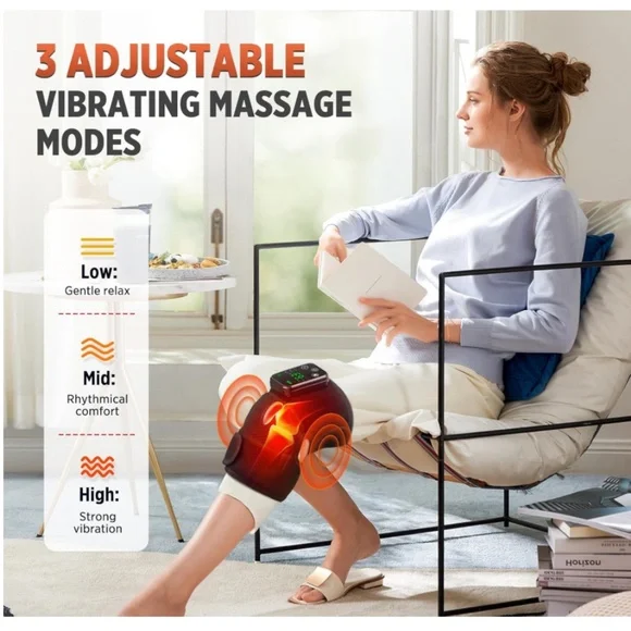 B950 (Pack of 2) Cordless Knee Massager with Heat and Vibration - Picture 3 of 5